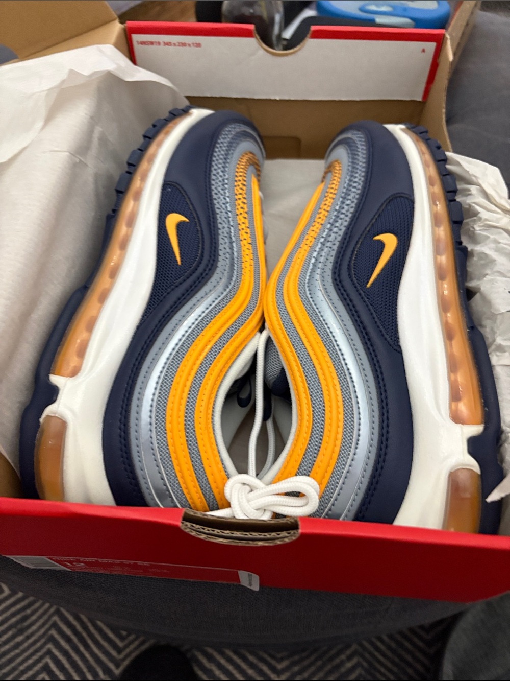 Nike Men’s Air Max 97 — Navy, Gray & Yellow